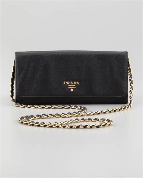 wallet on a chain prada|Prada wallet black woman.